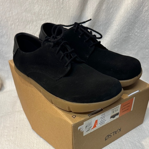 Kalso Dawson Black Men's Oxfords with Rubber Sole11.5